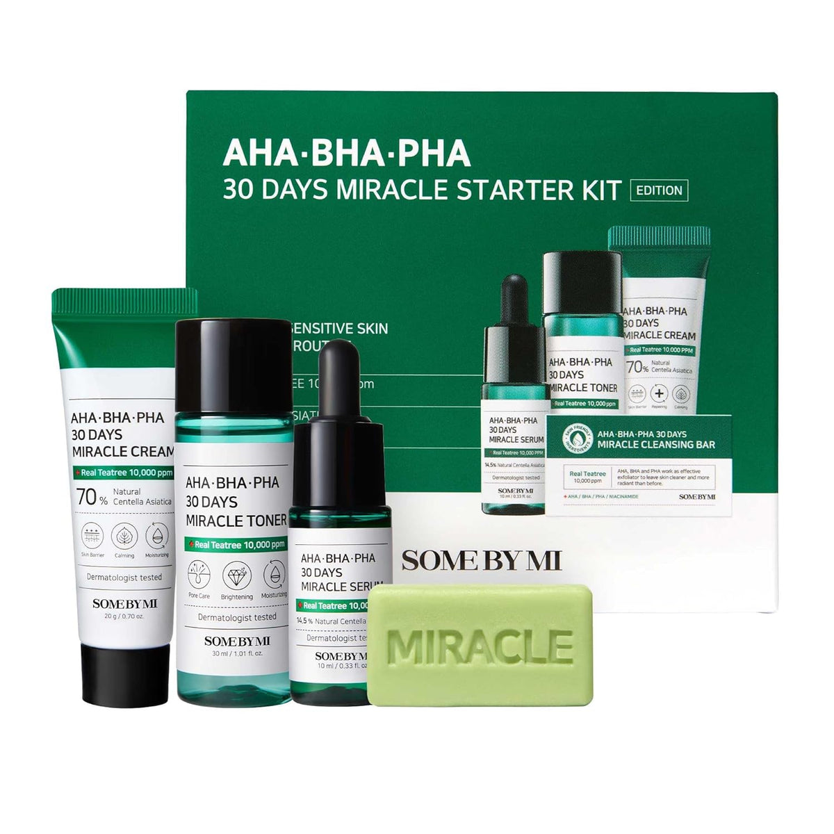 SOME BY MI AHA BHA PHA 30 Days Starter Kit 4-piece kit | Mild Exfoliating Daily Routine