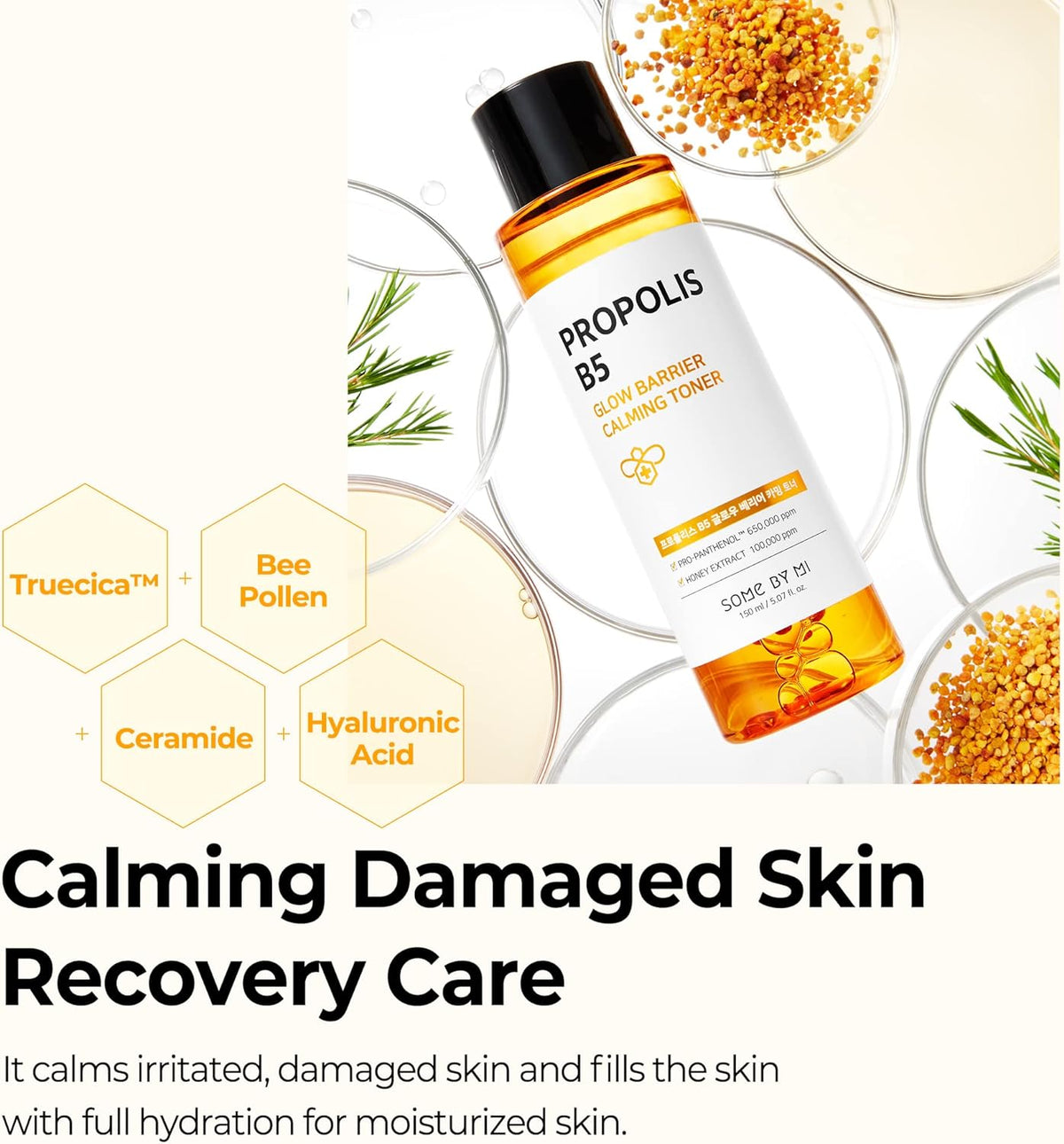 SOME BY MI Propolis B5 Glow Barrier Calming Toner 150ml | Calming Glow Toner – product photo