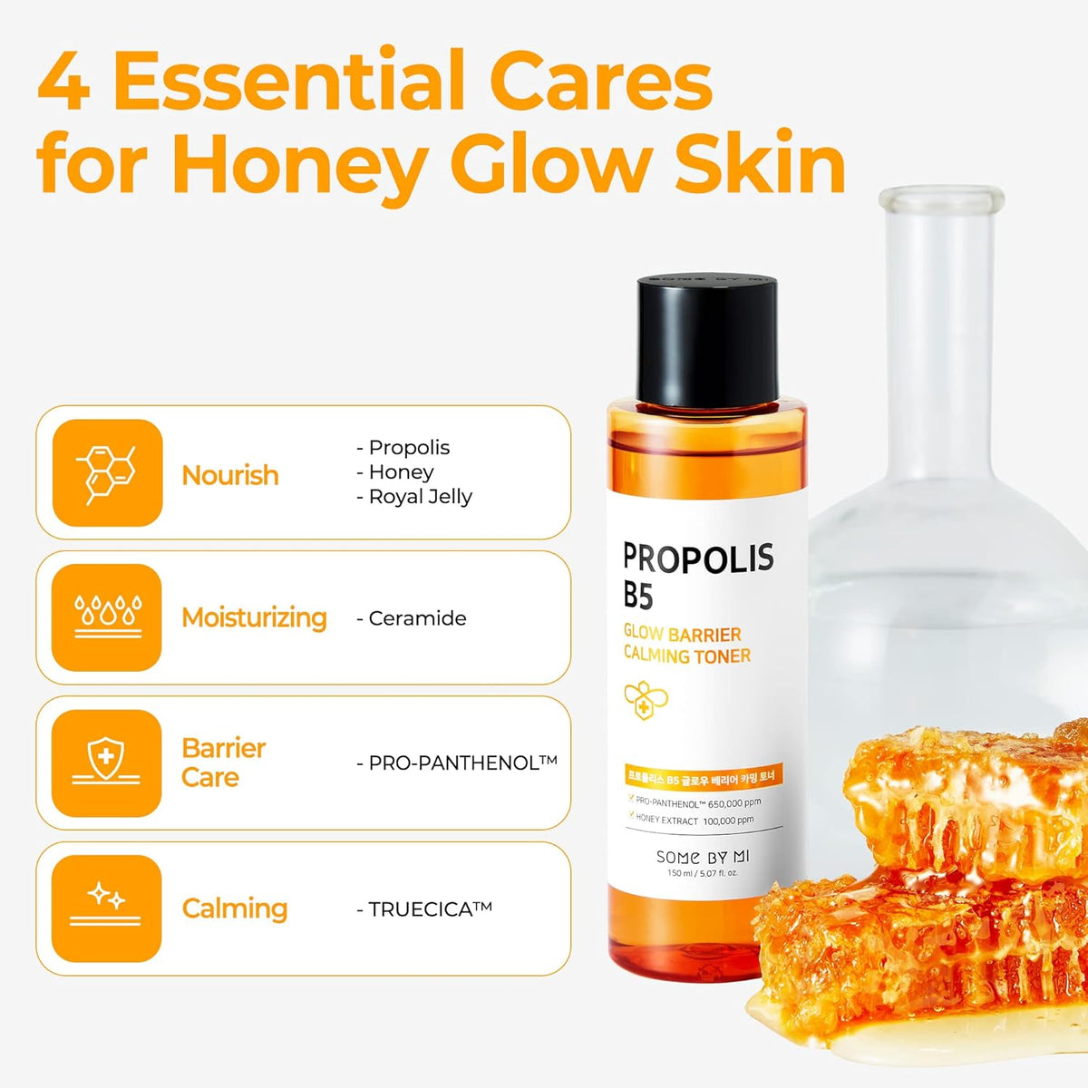 SOME BY MI Propolis B5 Glow Barrier Calming Toner 150ml | Calming Glow Toner – product photo