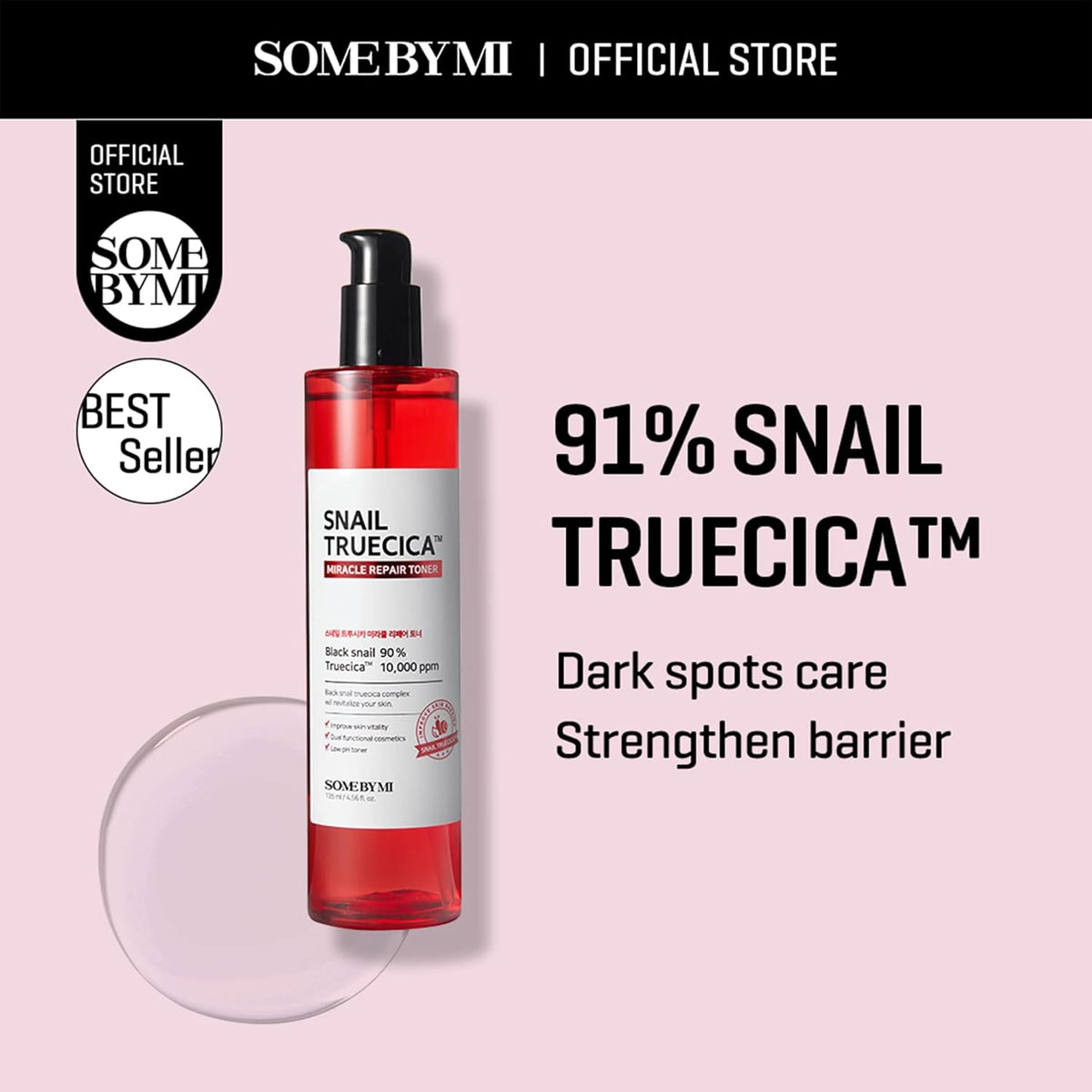 SOME BY MI Snail Truecica Miracle Repair Toner 135ml | Repairing Hydration Toner – product photo