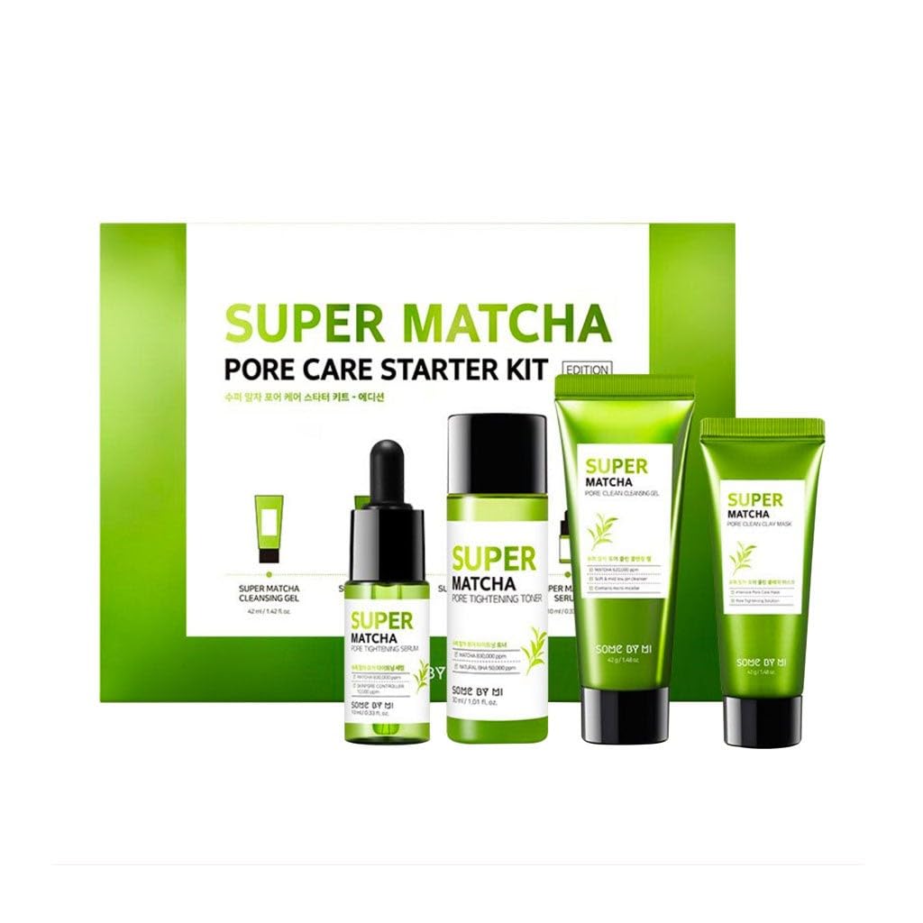 SOME BY MI Super Matcha Pore Care Starter Kit 4-piece kit | Complete Pore-Care Routine