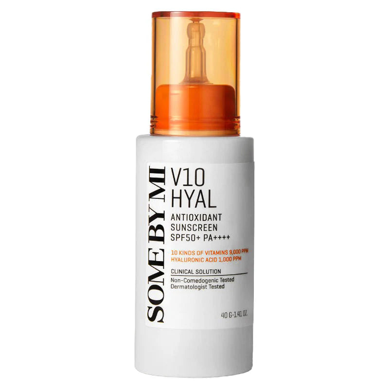 SOME BY MI V10 Hyal Antioxidant Sunscreen SPF50+ 40g | Hydrating SPF 50+ Tone-Up
