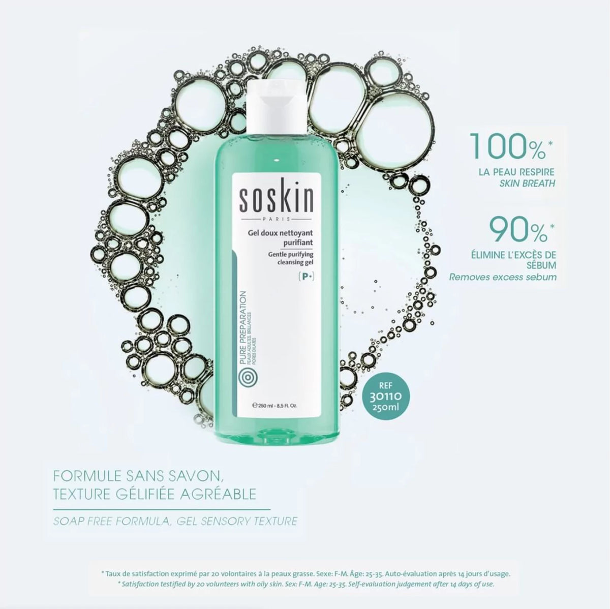 Soskin Gentle Purifying Cleansing Gel 500ml | Purifying Mattifying Cleanser – product photo