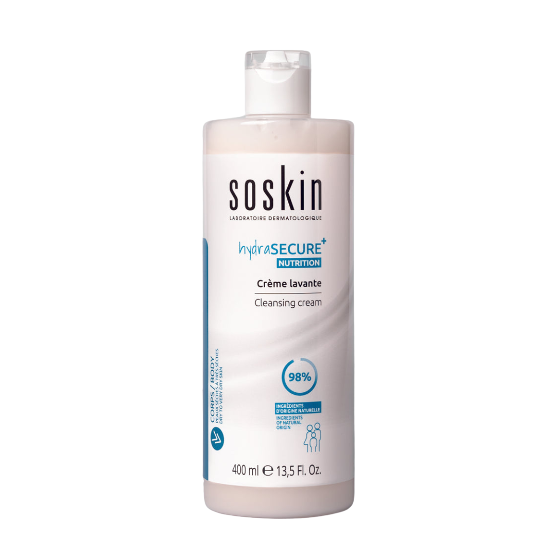 Soskin HydraSecure+ Cleansing Cream 400ml | Soap-Free Hydrating Shower Cream
