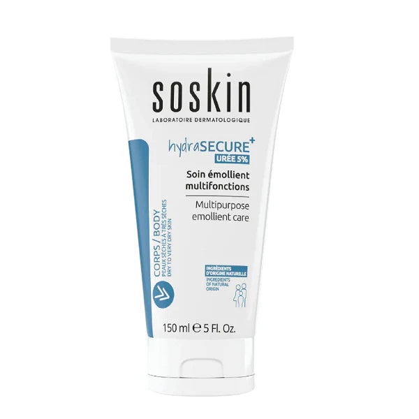 Soskin HydraSecure+ Urea 5% Emollient Care Face Cream 150ml | Ultra-Light Urea 5% Moisturiser
