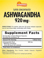 Sundance Ashwagandha 920 mg, 60 Capsules | 10:1 Ashwagandha Root Extract Capsules – product photo