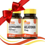 Sundance Ashwagandha 920 mg + Melatonin 10 mg Bundle | Ashwagandha Root Extract and Melatonin Bundle