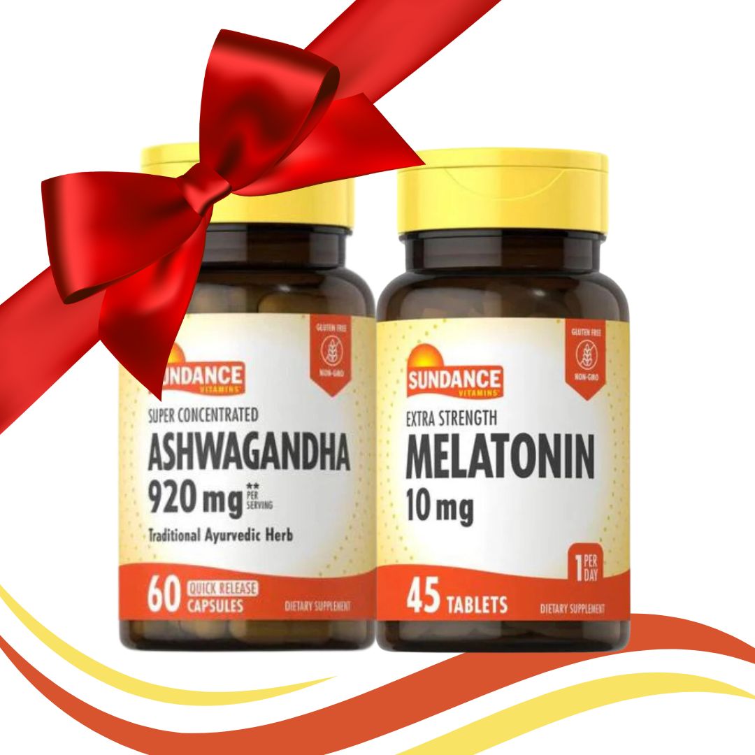 Sundance Ashwagandha 920 mg + Melatonin 10 mg Bundle | Ashwagandha Root Extract and Melatonin Bundle