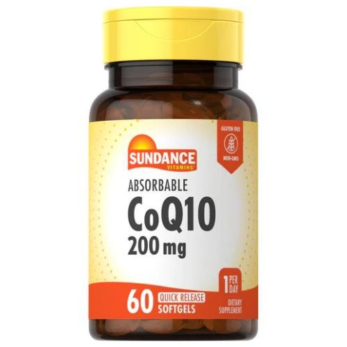 Sundance CoQ10 200 mg, 60 Softgels | 200 mg CoQ10 with Black Pepper Extract