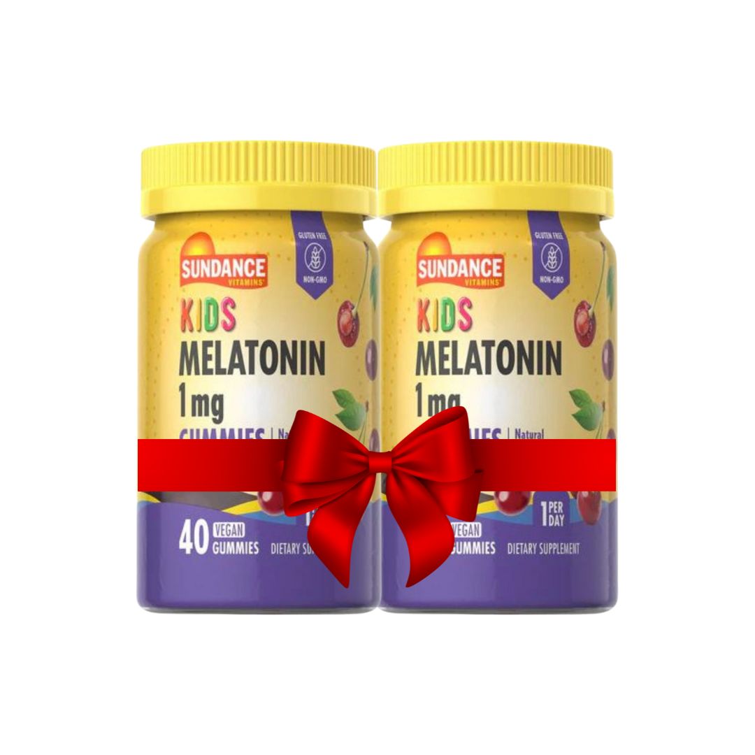 Sundance Kids Melatonin 1 mg Vegan Gummies, 40 Gummies | Low-Dose Vegan Cherry Melatonin Gummies
