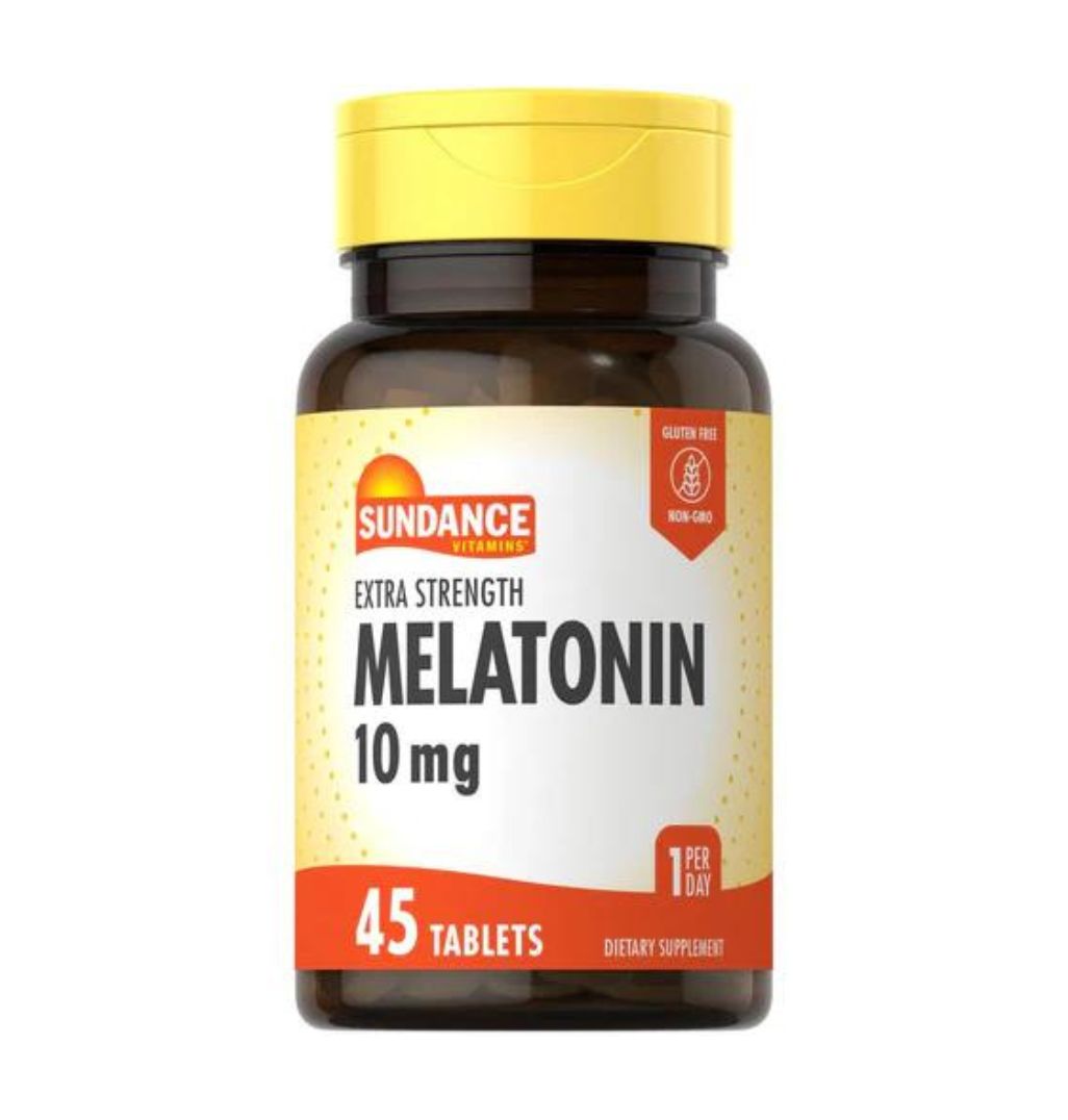 Sundance Melatonin 10 mg with L-Theanine, 45 Tablets | Extra Strength Melatonin with L-Theanine
