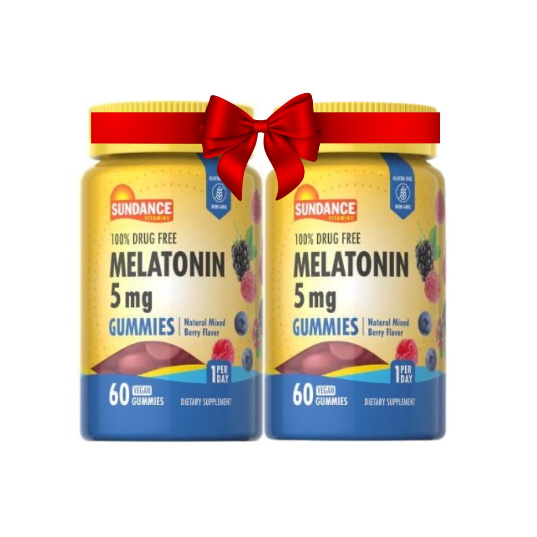 Sundance Melatonin 5 mg Vegan Gummies, 60 Gummies | Vegan Mixed Berry Melatonin Gummies