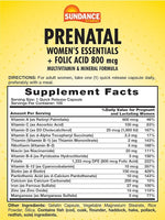 Sundance Prenatal Women's Essentials Folic acid 800 mcg, 100 Capsules | Folic Acid and Iron Multivitamin for Women – product photo