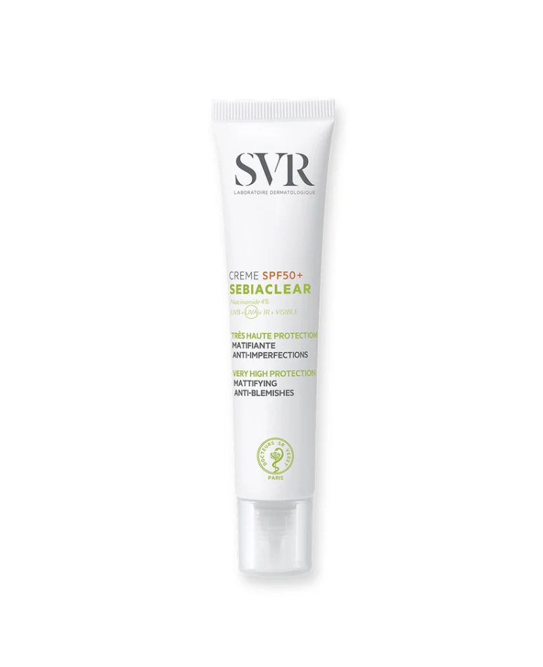 SVR Sebiaclear Crème SPF50+ Sunscreen Fluid 50ml | Mattifying SPF50+ Care