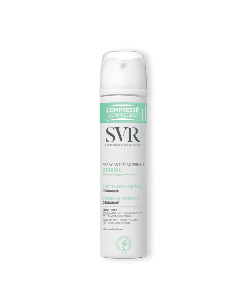 SVR Spirial Antiperspirant Spray 75ml | 48h Dry-Finish Spray