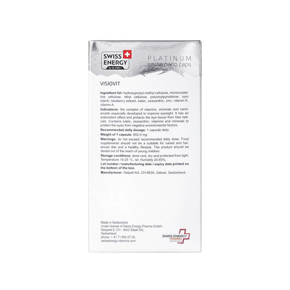 Swiss Energy Visiovit, 30 Capsules – product photo