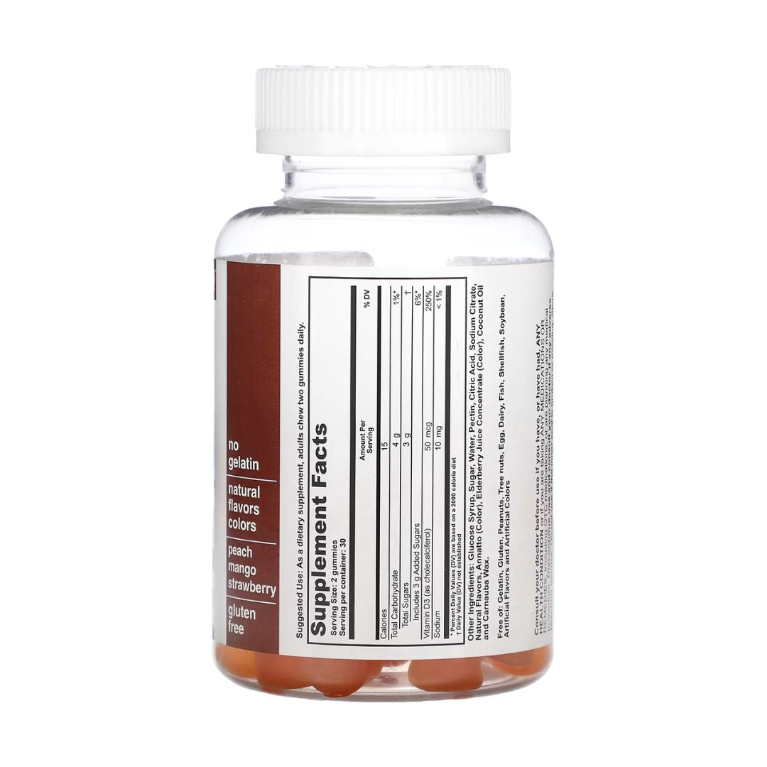 T-RQ Vitamin D3 Adult 50 mcg, 60 Gummies – product photo