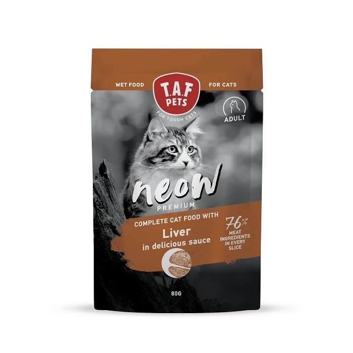 TAF Neow Liver in Sauce Pouch Wet Cat Food 80g