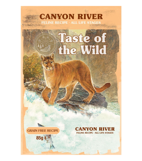 Taste of the Wild Canyon River Feline Wet Food Pouch 85g | Trout & Salmon Wet Cat Food