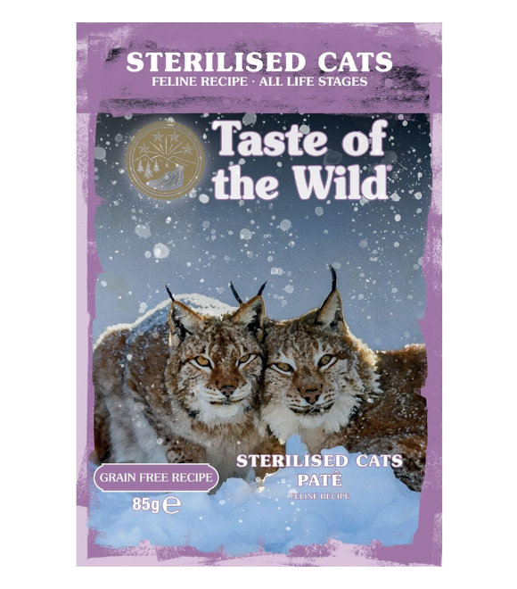Taste of the Wild Grain-Free Sterilised Cat Pâté with Chicken Wet Cat Food 85g | Sterilised Cat Pâté with Chicken