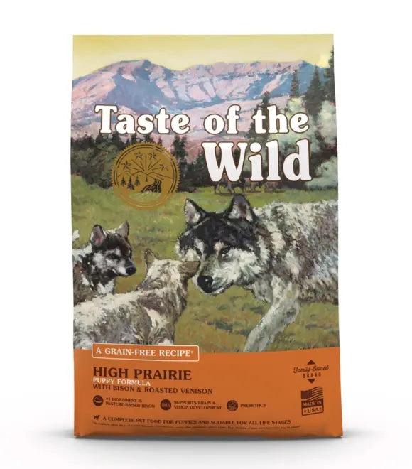 Taste of the Wild High Prairie Puppy with Bison & Venison Dry Dog Food 12.2kg | Roasted Bison & Venison Puppy Food