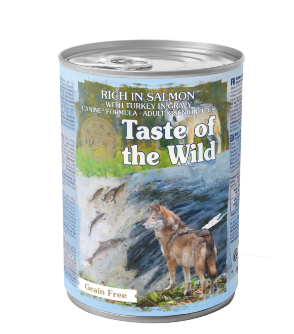 Taste of the Wild Rich in Salmon & Turkey in Gravy Wet Dog Food 390g | Salmon & Turkey in Gravy