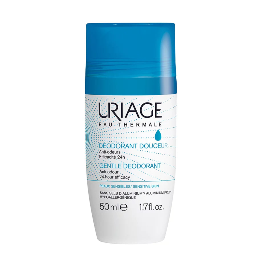 Uriage Gentle Deodorant Roll-On Aluminium Free 50ml | 24-Hour Gentle Odour Control