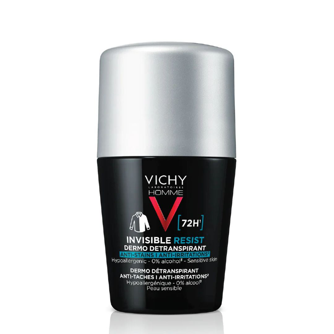 Vichy Invisible Resist 72H Deodorant for Men 50ml | 72-Hour Invisible Protection