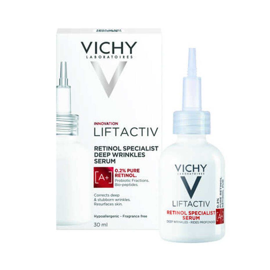 Vichy Liftactiv 0.2% Pure Retinol Specialist Deep Wrinkles Serum 30ml | 0.2% Pure Retinol Wrinkle Care