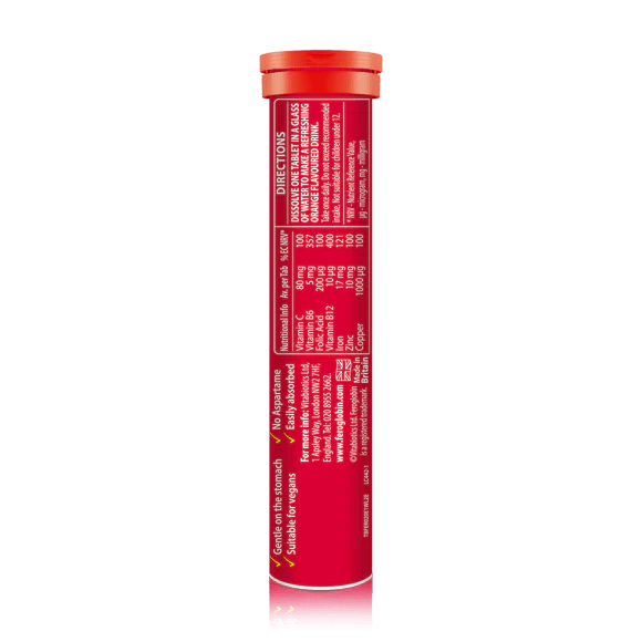 Vitabiotics Feroglobin Fizz, 20 Effervescent Tablets | Effervescent Iron with Vitamin C & B Vitamins – product photo