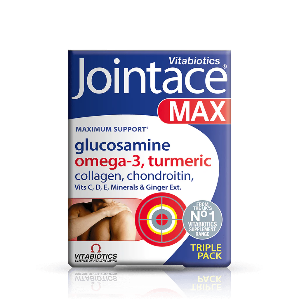 Vitabiotics Jointace Max, 84 Tablets & Capsules | Triple Pack: Glucosamine, Collagen & Omega-3