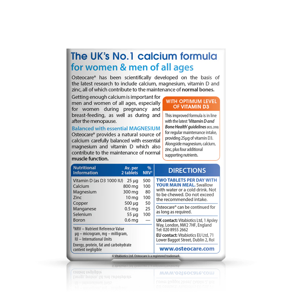 Vitabiotics Osteocare Original, 30 Tablets | Calcium, Magnesium, Zinc & Vitamin D3 – product photo