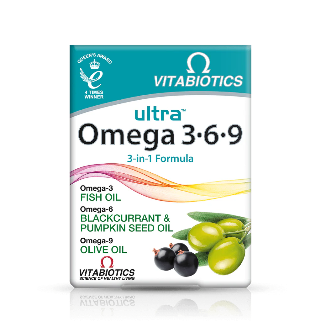 Vitabiotics Ultra Omega 3-6-9, 60 Capsules | Omega 3, 6 and 9 from Fish, Seed and Olive Oils