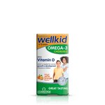 Vitabiotics Wellkid Omega-3 Chewable, 60 Softgels | Chewable Omega-3 Fish Oil with Vitamin D for Kids