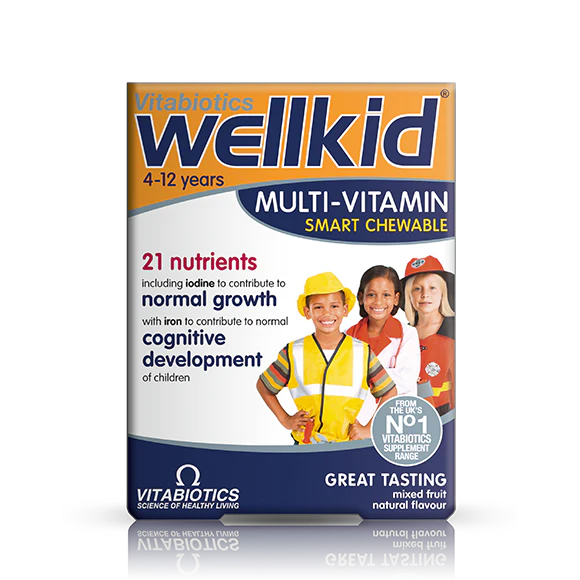 Vitabiotics Wellkid Smart Chewable, 30 Chewable Tablets | Chewable Multivitamin for Children 4-12
