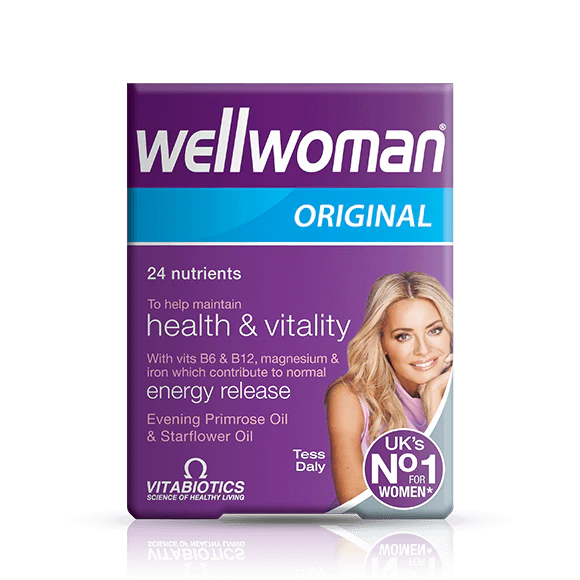 Vitabiotics Wellwoman Original, 30 Capsules | Daily Multivitamin for Women with Evening Primrose Oil